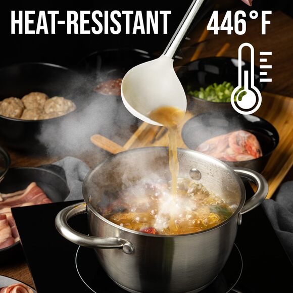 27 PCS Silicone Kitchen Utensils Set Stainless Steel Handle Heat Resistant Khaki - Picture 2 of 12